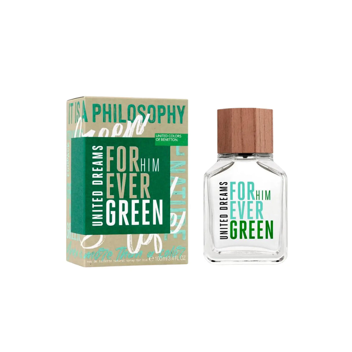 BENETTON UNITED COLORS FOREVER GREEN EDT 100 ML HOMBRE