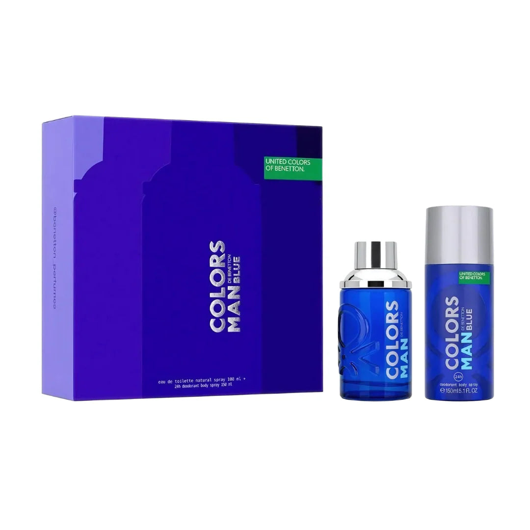 Benetton Colors Man Blue Estuche Edt 100 ml + Desodorante 150 ml HOMBRE