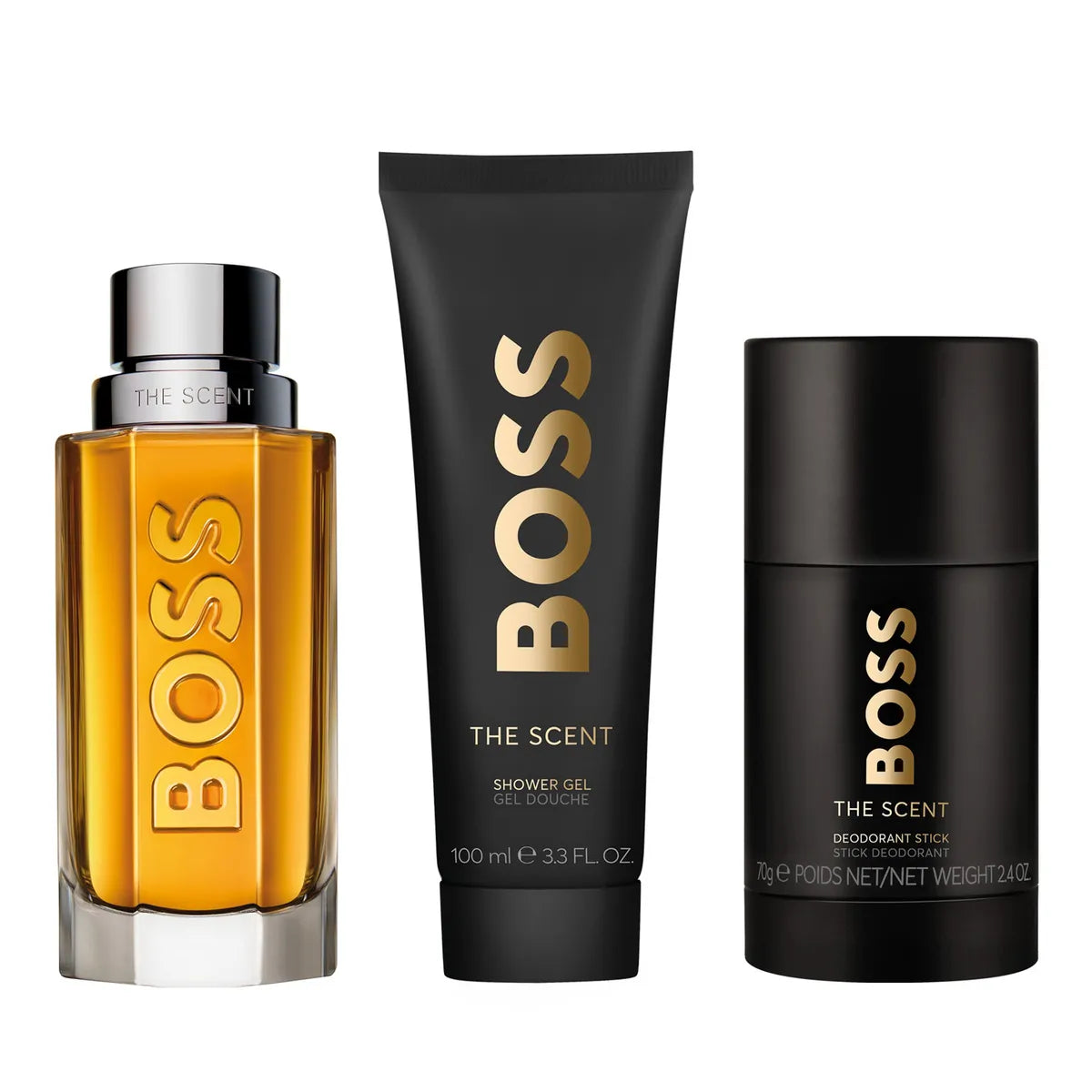 PERFUME BOSS THE SCENT VARON EDT 100 ML / PEN SPRAY 10 ML / SHOWER GEL 100 ML ESTUCHE