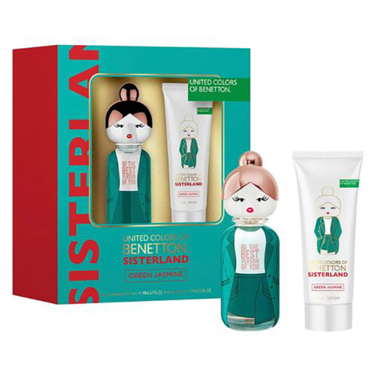 BENETTON UNITED COLORS SISTERLAND GREEN JASMINE EDT 80 ML ESTUCHE MUJER