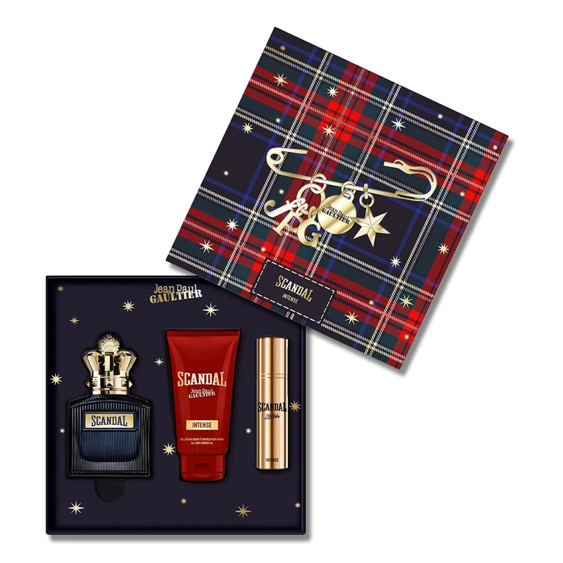 PAUL GAULTIER SCANDAL INTENSE EDP 100 ML / EDP 10 ML / SHOWERGEL 75 ML ESTUCHE HOMBRE